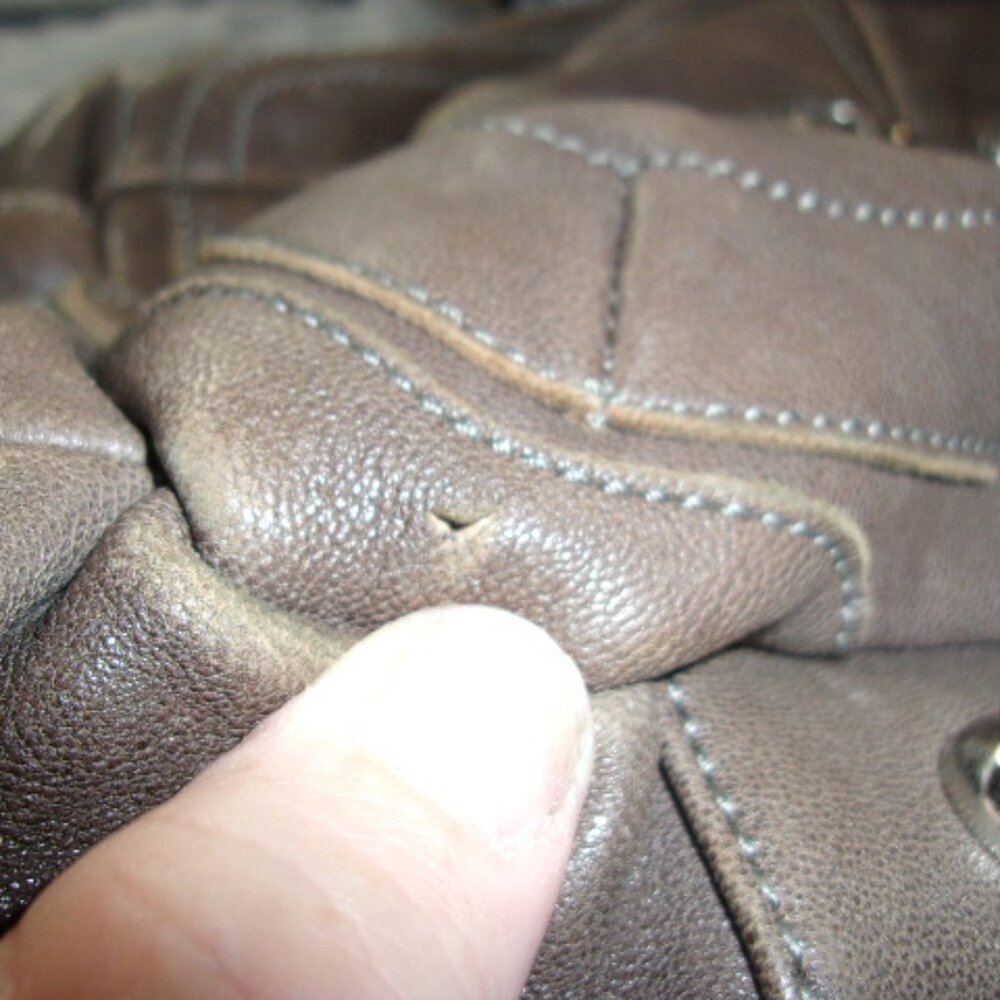 E-95 SORIAL (NEW YORK) BROWN LEATHER SHOULDER BAG - Picture 15 of 16
